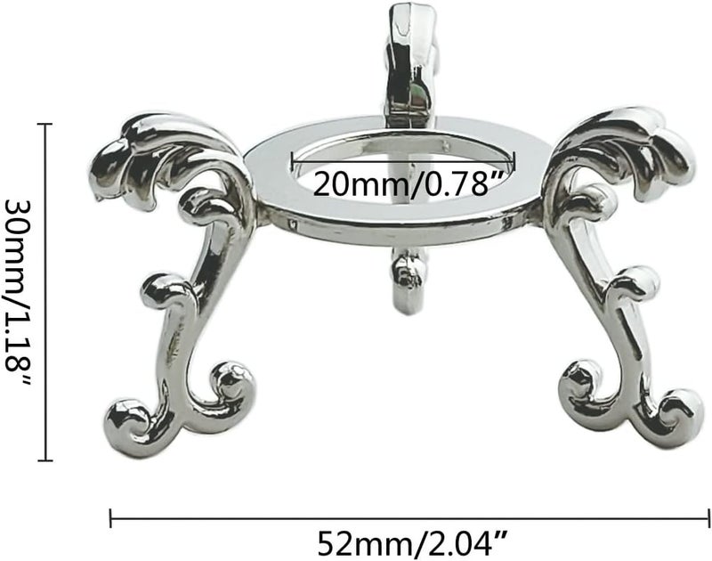 OmyLens 10Pcs Silver Crystal Ball Stand for Displaying Crystal Glass and Natural Rocks, Sphere Display Holder, for 40mm-80mm Sphere or Stone - Image 2